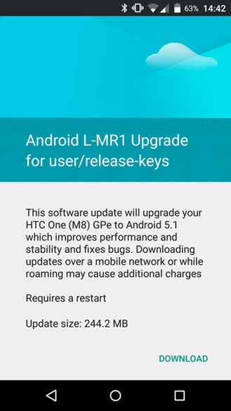 Fotografía - [Actualización: OTA Link] HTC uno M8 Google Play edición se está actualizando para Android 5.1 Ahora, M7 GPE Muy Pronto